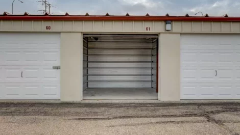 inside a large storage unit