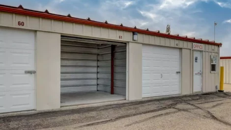 inside a large storage unit