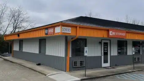 Front view of self storage facility