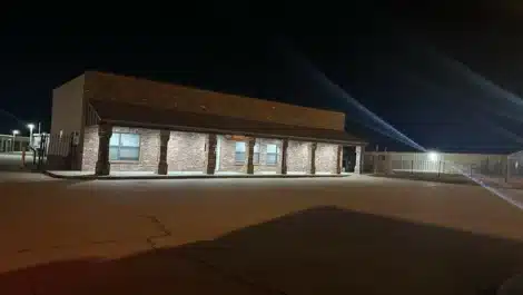 well lit self storage office