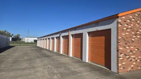 row of medium sized storage units